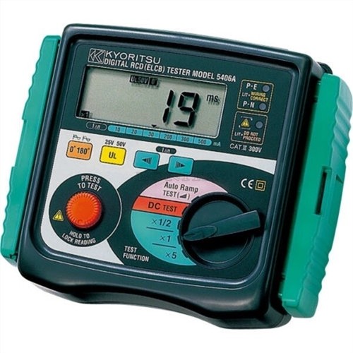 Kyoritsu 5406A ×1/2 ×1 ×5 ×Dc Digital Rcd (Elcb) Tester Auto Ramp ft - Picture 1 of 3