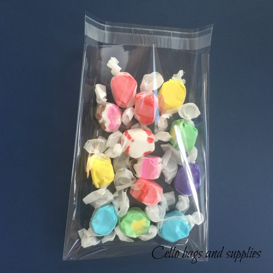 100 BOLSAS MULTITAMAÑO OPP VIOLONCHELO RESELLABLES AUTOADHESIVAS TRANSPARENTES CRISTAL  Foto 2 de 4