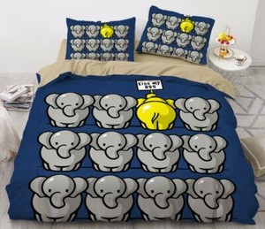 yellow elephant bedding