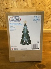 90" Blow Up Inflatable Mixed Media Green Christmas Outdoor Yard Decoration