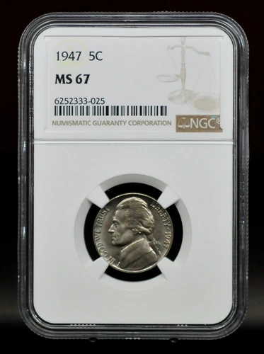 1947 NGC MS67 Jefferson Nickel [071DUD]