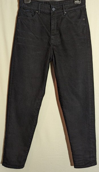 Women's G-Star Raw Janeh Ultra High Mum Ankle Stretch Black Jeans Size 11 Leg 29