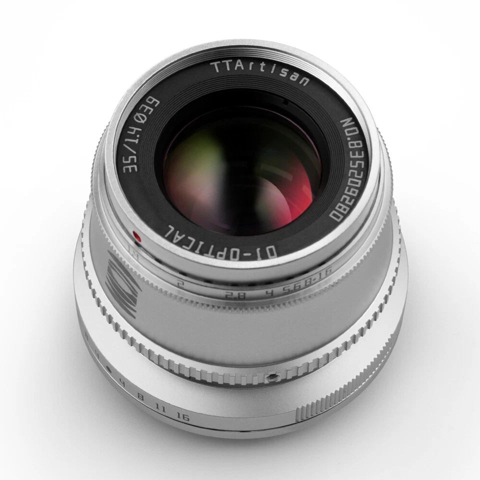 TTArtisans 35mm F1.4 APS-C Lens for Sony E mount a5000 a5500 a6000 a6300 Silver - Image 2 of 4