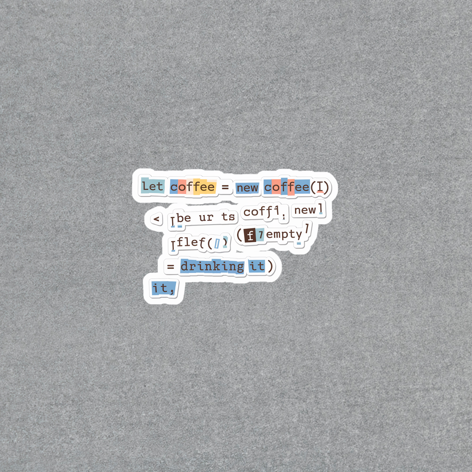 Coding Coffee Sticker - Funny Java Refill Logic Programming Decal #5464 ...