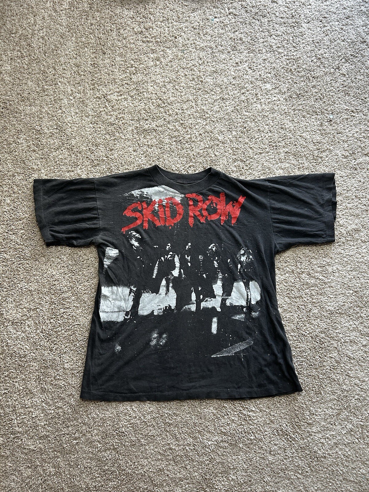 FILA T shirt vintage 1990 Skid Row Makin A Mess of the US tour aop