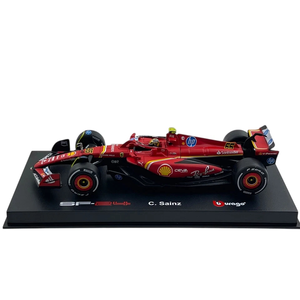 Modellino F1 Bburago 1/43 Signature Ferrari SF-24 Carlos Sainz #55 Monza GP 2024 - Immagine 3 di 4