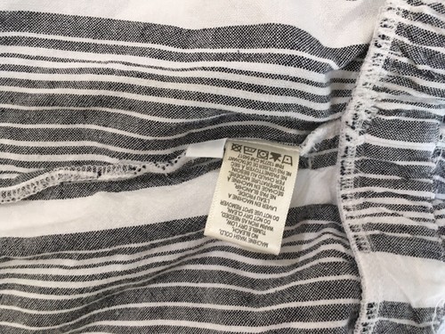 ANTHROPOLOGIE BELLA DAHL STRIPED JUMPSUIT LINEN BLEND TIE BACK ROMPER SIZE Small - Picture 6 of 6