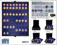SAFE 63171 Nova deluxe M&uuml;nztableaus LEFA DESIGN 80x eckige F&auml;cher 17 - 18 mm