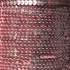 Sequin Stitched Trim 4mm ~ Pink Shiny Metallic ~ Made in USA
