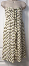 Vintage OLD NAVY Chevron Multicolor Striped HALTER Sun DRESS Size M