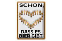 Blechschild Spruch 30X40 Cm SchöN Dass Es Bier Gibt Metall Deko Schild