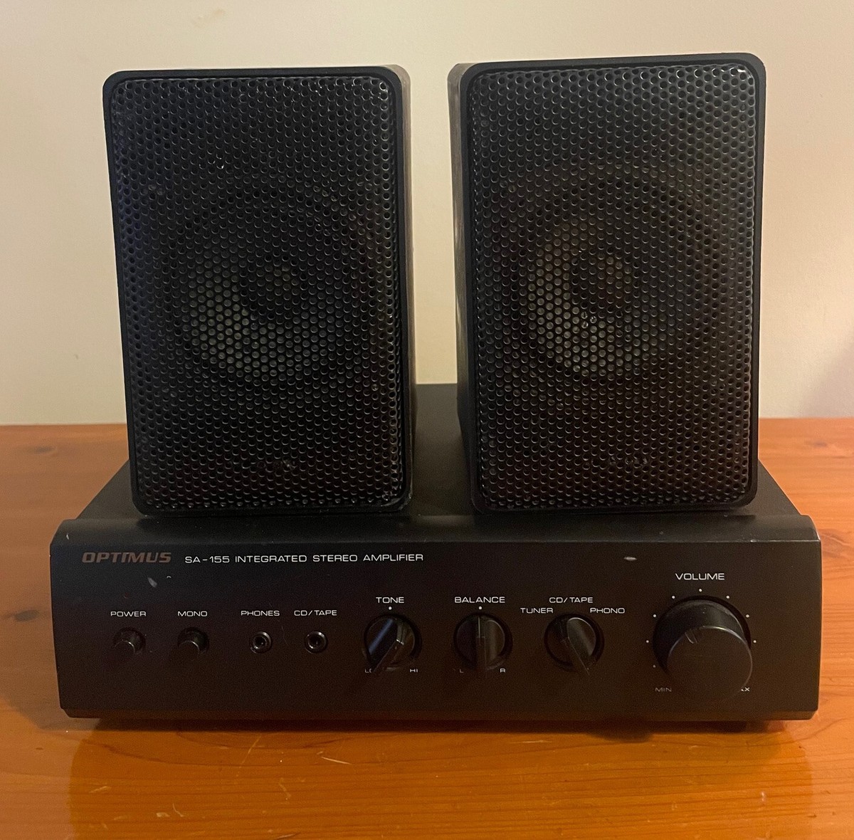 Vintage REALISTIC SA-155 Mini-Amplifier + Minimus 3.5 Speakers | eBay