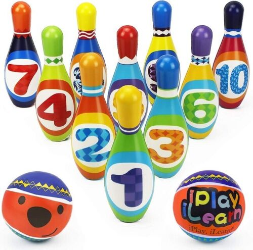 Toddler Bowling Indoor Toys Soft Foam Set Indoor Activity Play Game Ages 2+