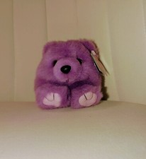 Puffkins Purple Plush Bear 1994 Violet 6659 Vintage Swibco Stuffed Animal