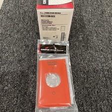 (15) Cooper Orange ISOLATED GROUND Single Receptacle Wallplate IG5131RN