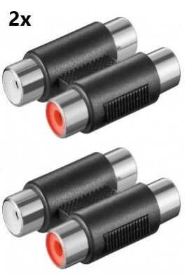 2x Cinch Adapter Audio Stereo 2x Cinch 2x RCA Buchse Verbinder Kupplung 11607