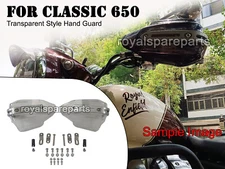 FIT FOR ROYAL ENFIELD CLASSIC 650 TINTED TRANSPARENT COLOR HAND GUARD