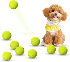 GLECTG 9 Pack 2 Inch Mini Tennis Balls for Small Dogs, 2 Inch, Yellow