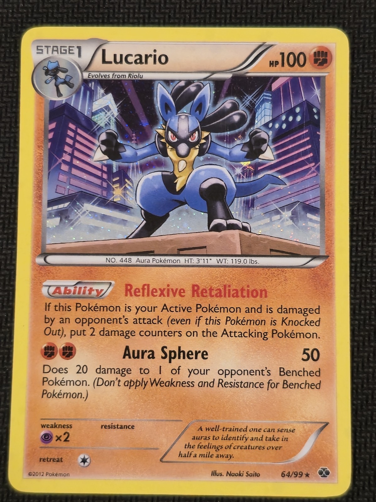 Lucario - Holo - Next Destinies 64/99 Pokemon Card LP