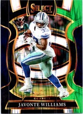 2025 Panini Select #97 Javonte Williams Black and Orange Prizm Shock