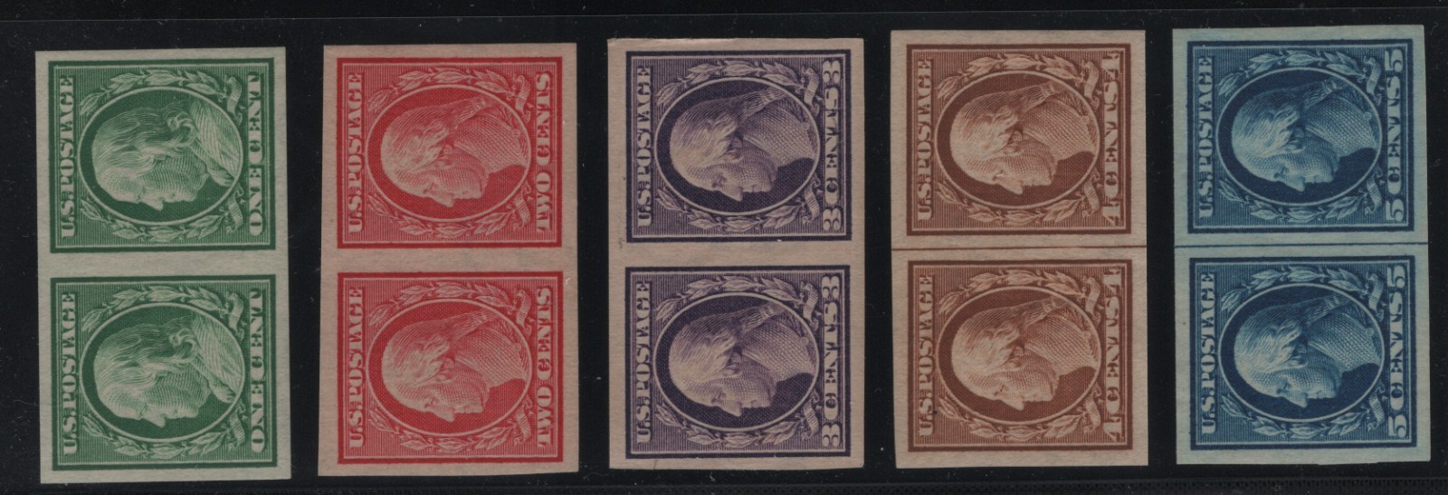 343 - 347 set of pairs XF OG never hinged nice color cv $ 260 ! see pic ...