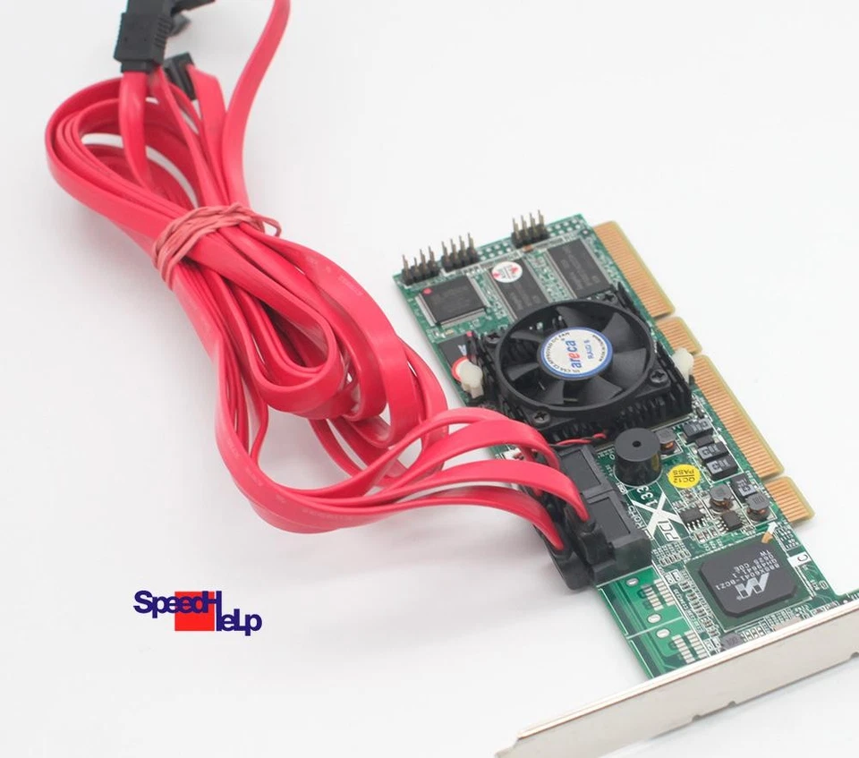 Areca Raid 6 71-111001-0013 SATA Pci-X Controller 4 Serial Ata Port Incl 4 Cable - Image 3 of 4