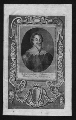1720 - Johann Wenzel Fabricius von Hohenfall engraving Kupferstich Portrait