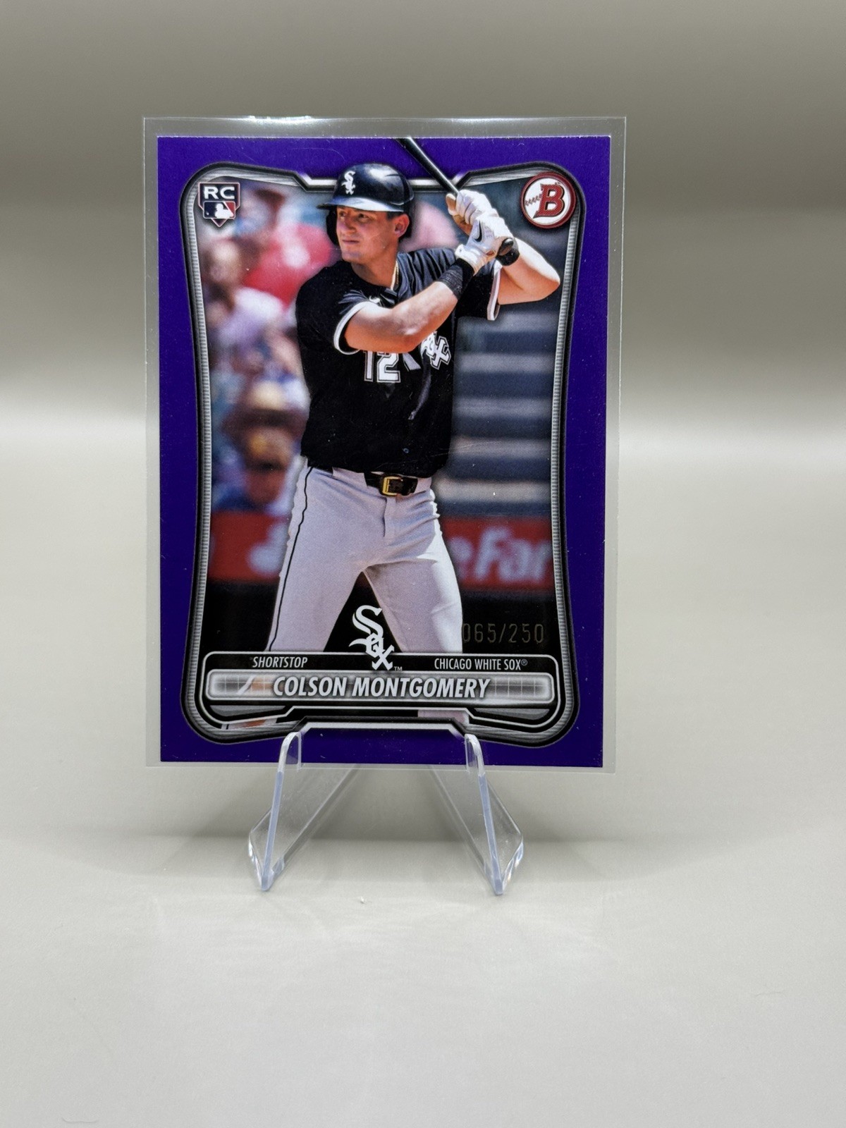 ⚾️ 2026 Bowman Colson Montgomery Sox Purple Parallel 65/250 #68 Chicago White