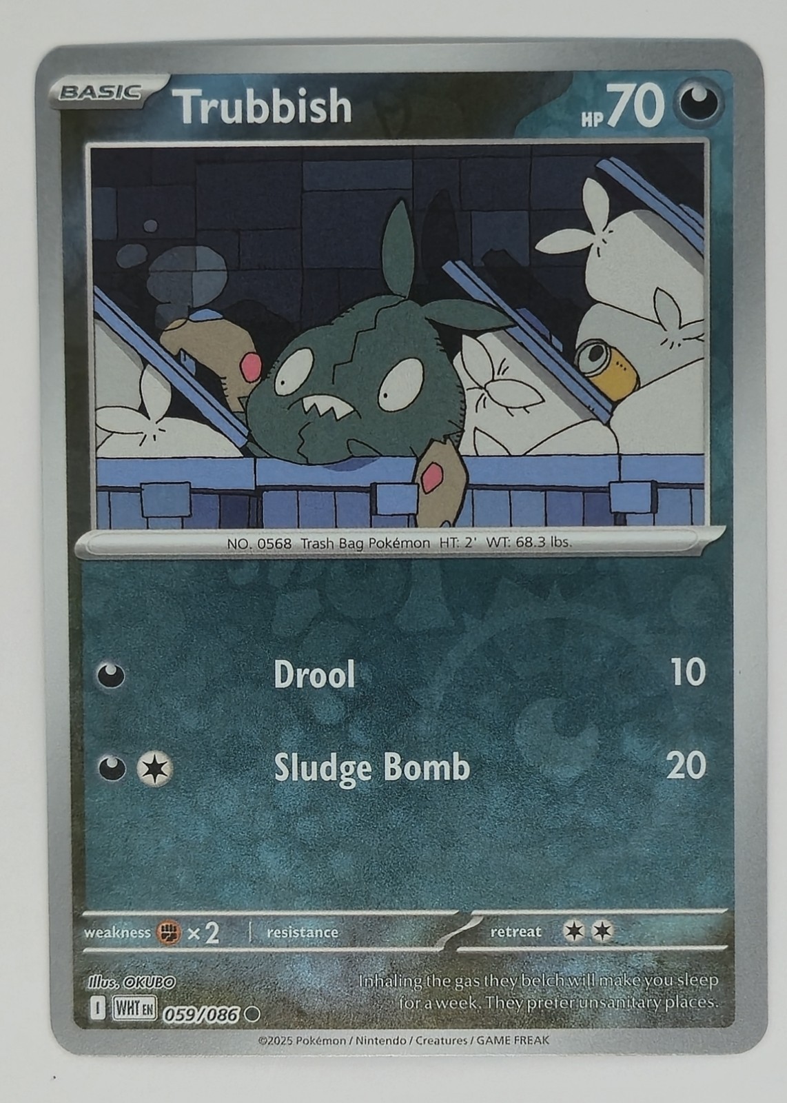 Trubbish 059/086 Reverse Holo Common White Flare Pokemon TCG NM