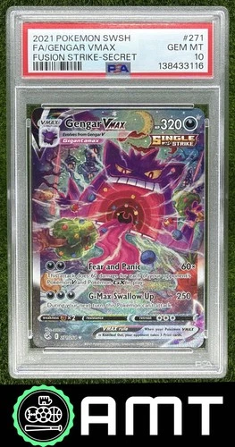 Gengar VMAX PSA 10 2021 Pokemon Sword & Shield Fusion Strike #271/264 3116