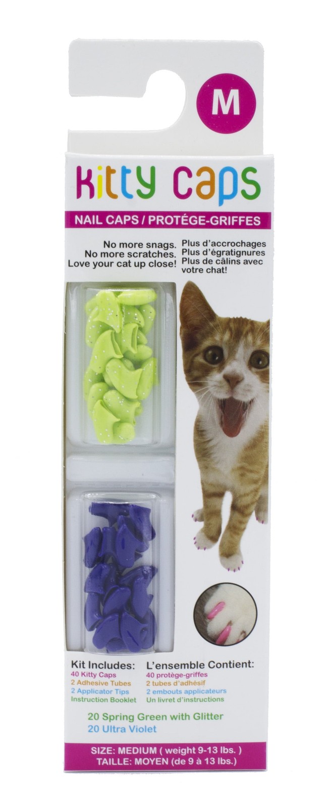 Nail Caps for Cats Stylish Large 13 Lbs+ Green Ultra Violet