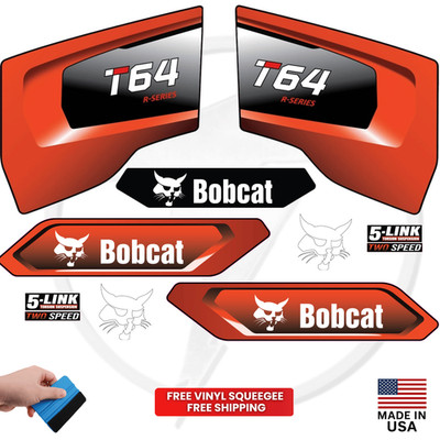 Fits Bobcat T64 Main Decals Skid Steer Stickers - Free Shipping - 3M Vinyl
