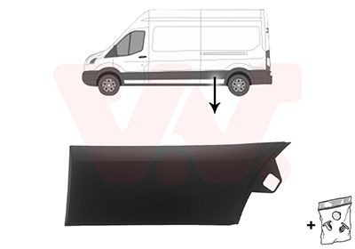 VAN Wezel Zier-/Schutzleiste, Seitenwand 1992419 FüR Ford-image