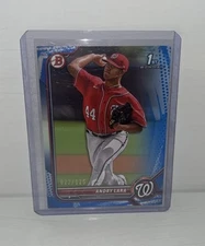 2022 Bowman Baseball Andry Lara 1st Blue Pattern /125 #BP-70 Nationals