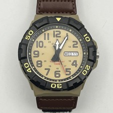 Casio 47mm Men's Watch - Rotating Bezel - 100M WR - Canvas Band - WORKS