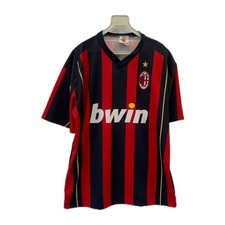 Vtg AC Milan KAKA #22 Soccer Jersey Red Black Striped Bwin Men's Medium#232