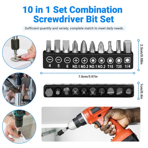 Flexible Drill Bit Extension Set 19pcs, Hex Shank 105°Right Angle Drill Bit A... - Picture 6 of 7