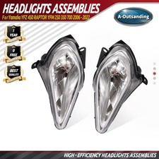 Pair HEADLIGHTS ASSEMBLIES For Yamaha YFZ 450 RAPTOR YFM 250 350 700 2006 - 2022