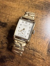 Orloff Vintage Art Deco Tank Manual Wind 17J Rectangular Watch Gold Bracelet