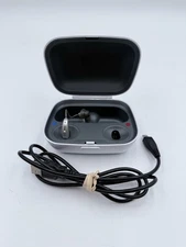 Kirkland Sonova KS 10.0 Silver Left Hearing Aid With Charger Untested As-Is