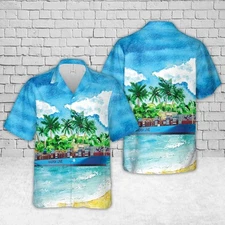 Madrid Maersk Container Ship Hawaiian Shirt