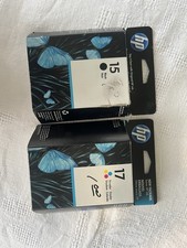 HP Ink Cartridges Tri Color 17  Black 15 Set Of 2 New In Box - Great Deal 