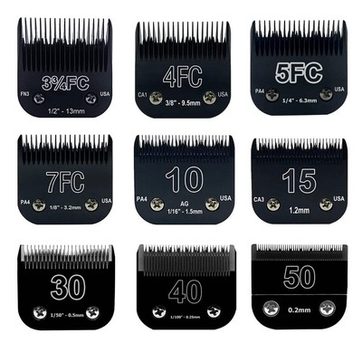 Schwarz abnehmbare Haustier Hundepflege Haarschneidemaschine Edelstahl Klingen Set, kompatibel