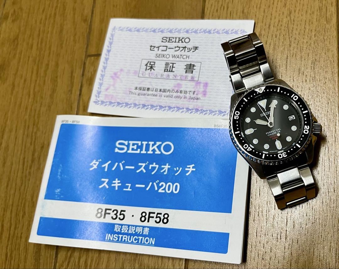 SEIKO sbcm023 8F35 パーペチュアルカレンダー ダイバーズ Seiko SBCM023 8F35 Perpetual Calendar Divers 200M Black Dial