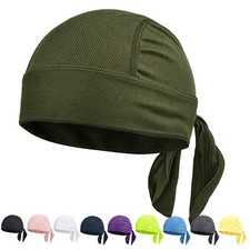 Motorcycle Wrap Biker Du Do Black Bandana Paisley Doo Rag Head Skull Cap Durag