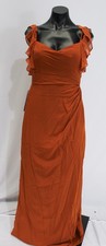 Azazie Women's Esmeralda Sheath Off The Shoulder Dress AR8 Cinnamon Size A4