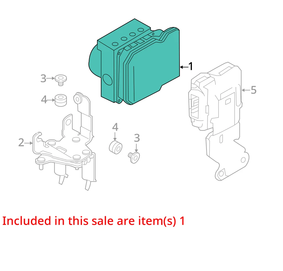 Conjunto de piezas de freno antibloqueo bomba ABS AWD para 17 INFINITI Q60 751556 Foto 3 de 4