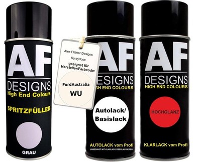 Spritzfüller Set für FordAustralia WU Dover White Klarlack Spritzfüller Grundier