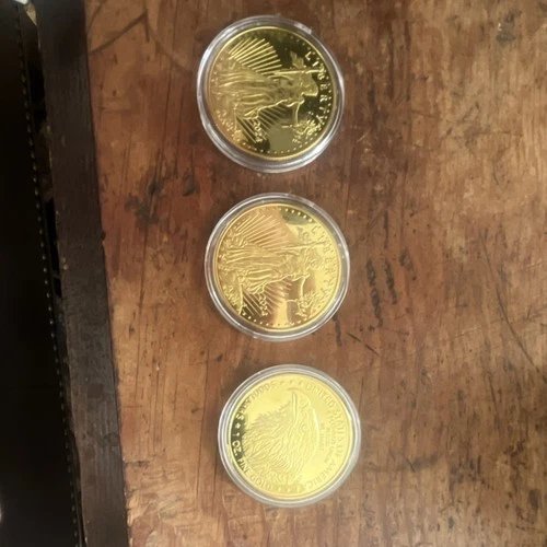 United States Mint American Eagle Gold Coins 3x 1 oz Saint-Gaudens Design