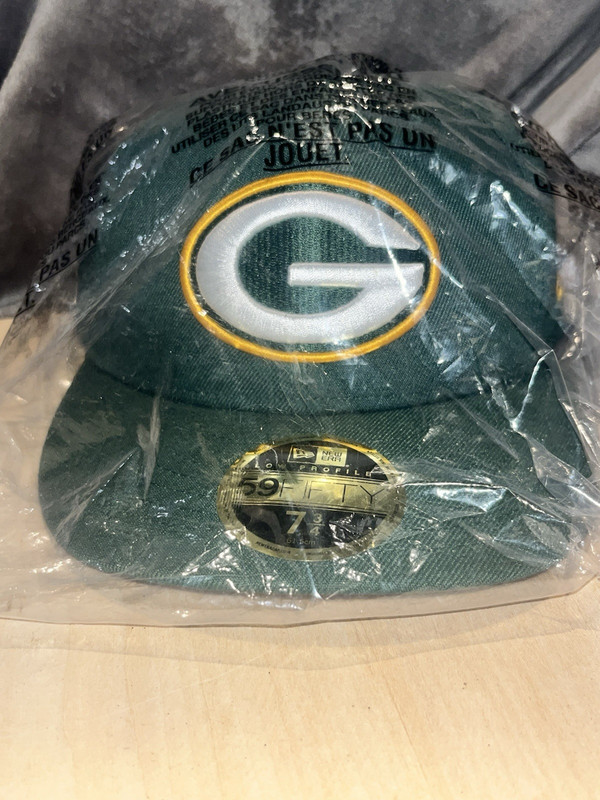 New Era Green Bay Packers 59FIFTY Fitted Hat Green Yellow Size 7 3/4 NFL